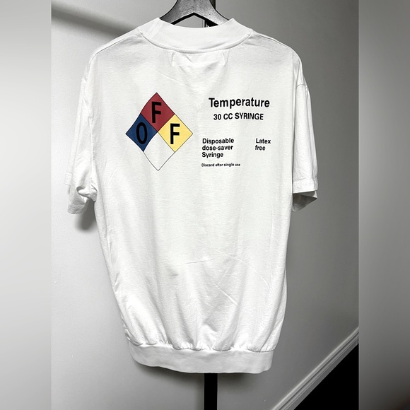 Off-White Main Label Men’s Temperature White T-shirt - Picture 2 of 5